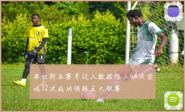 库杜斯本赛季过人数据惊人68次尝试32次成功领跑五大联赛